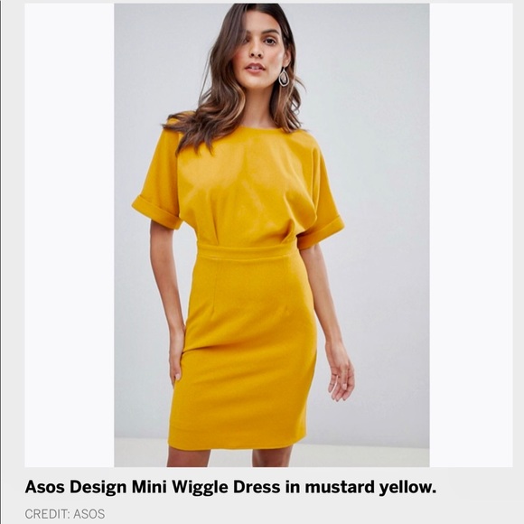 yellow wiggle dress
